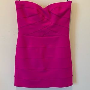 Laundry - Hot Pink - Strapless Cocktail Dress